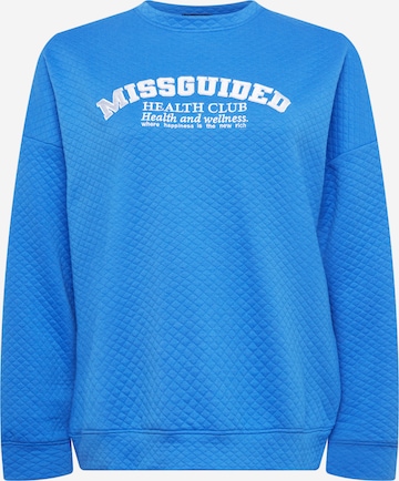 Missguided PlusSweater majica - plava boja: prednji dio
