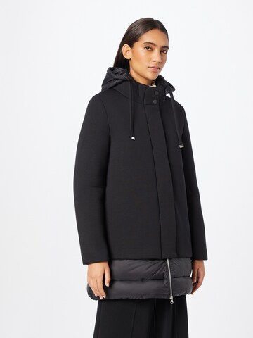 UNITED COLORS OF BENETTON Ανοιξιάτικο και φθινοπωρινό παλτό σε μαύρο: μπροστά