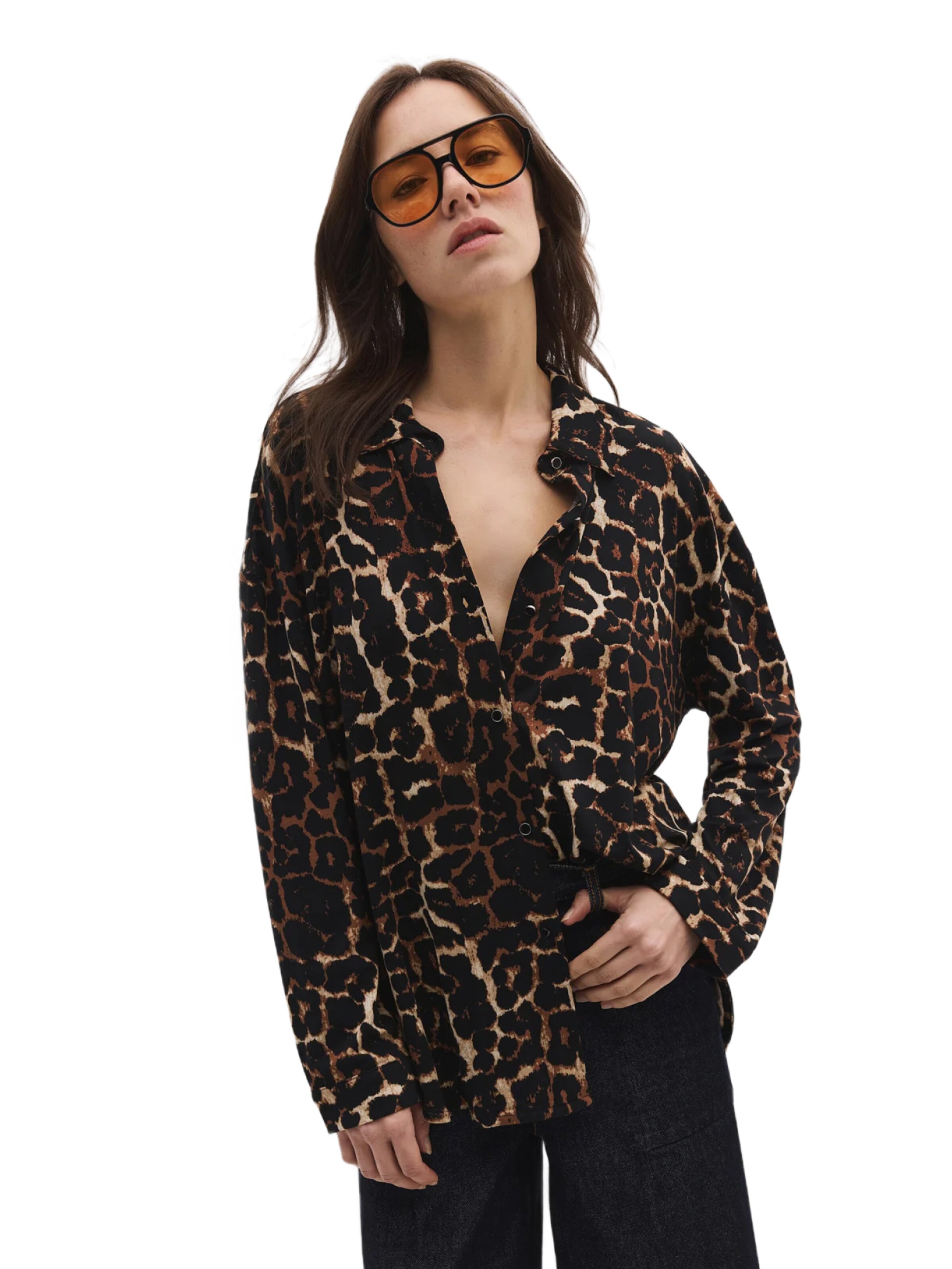 No Matter What Blouse in Brown: front