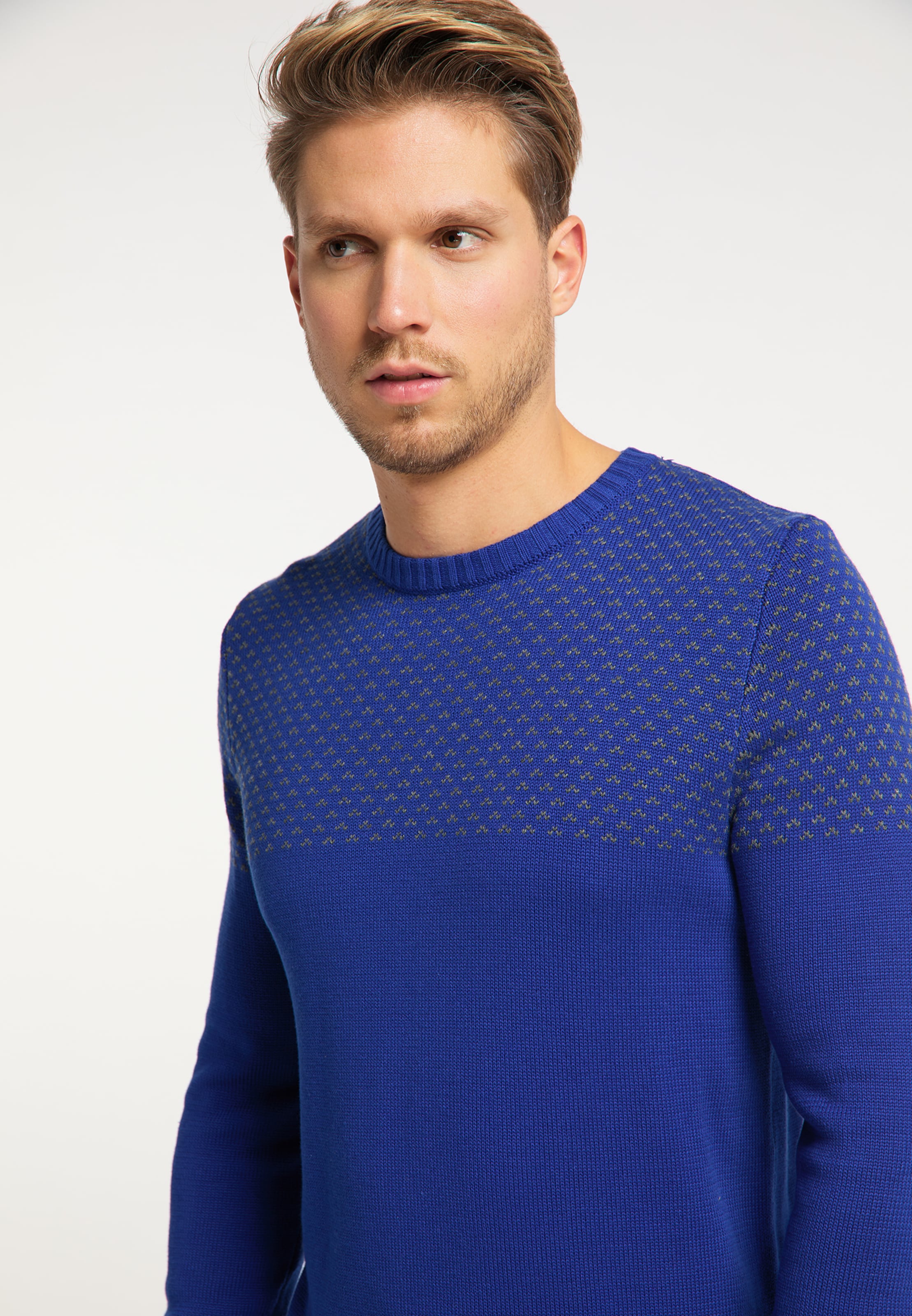 Männer Pullover & Strick MO Pullover in Blau - LU45164 Männer Pullover & Strick MO Pullover in Blau - LU45164