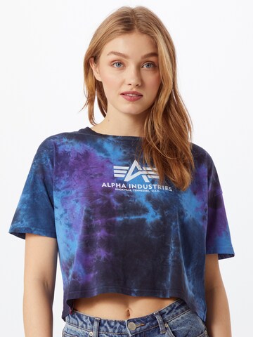 T-shirt ALPHA INDUSTRIES en bleu : devant