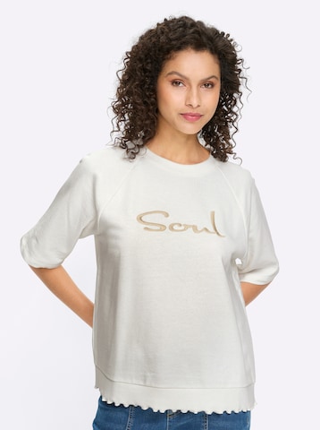 heine Sweatshirt i beige: framsida