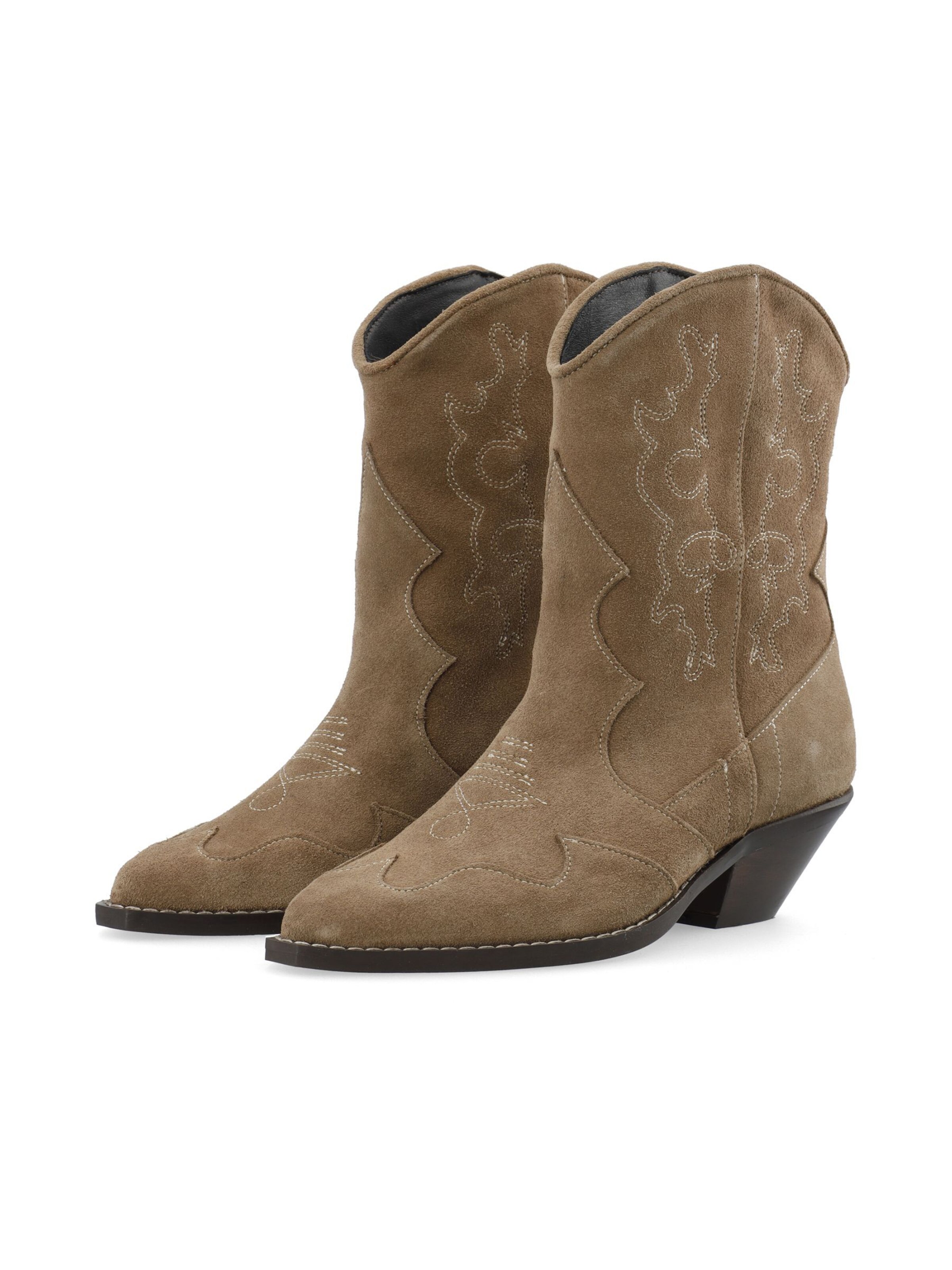 Bianco Cowboy Boots 'Aisabel' in Beige