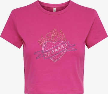 ONLY - Camiseta 'Clara' en rosa: frente