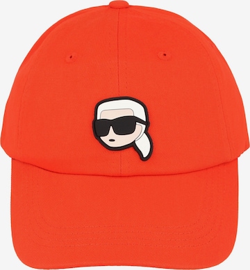 Casquette Karl Lagerfeld en orange : devant