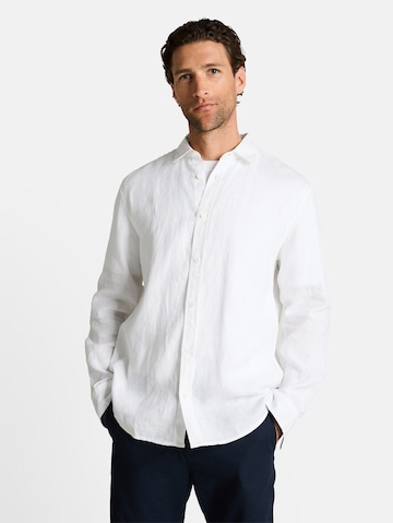 TOM TAILOR Regular fit Button Up Shirt in White: front