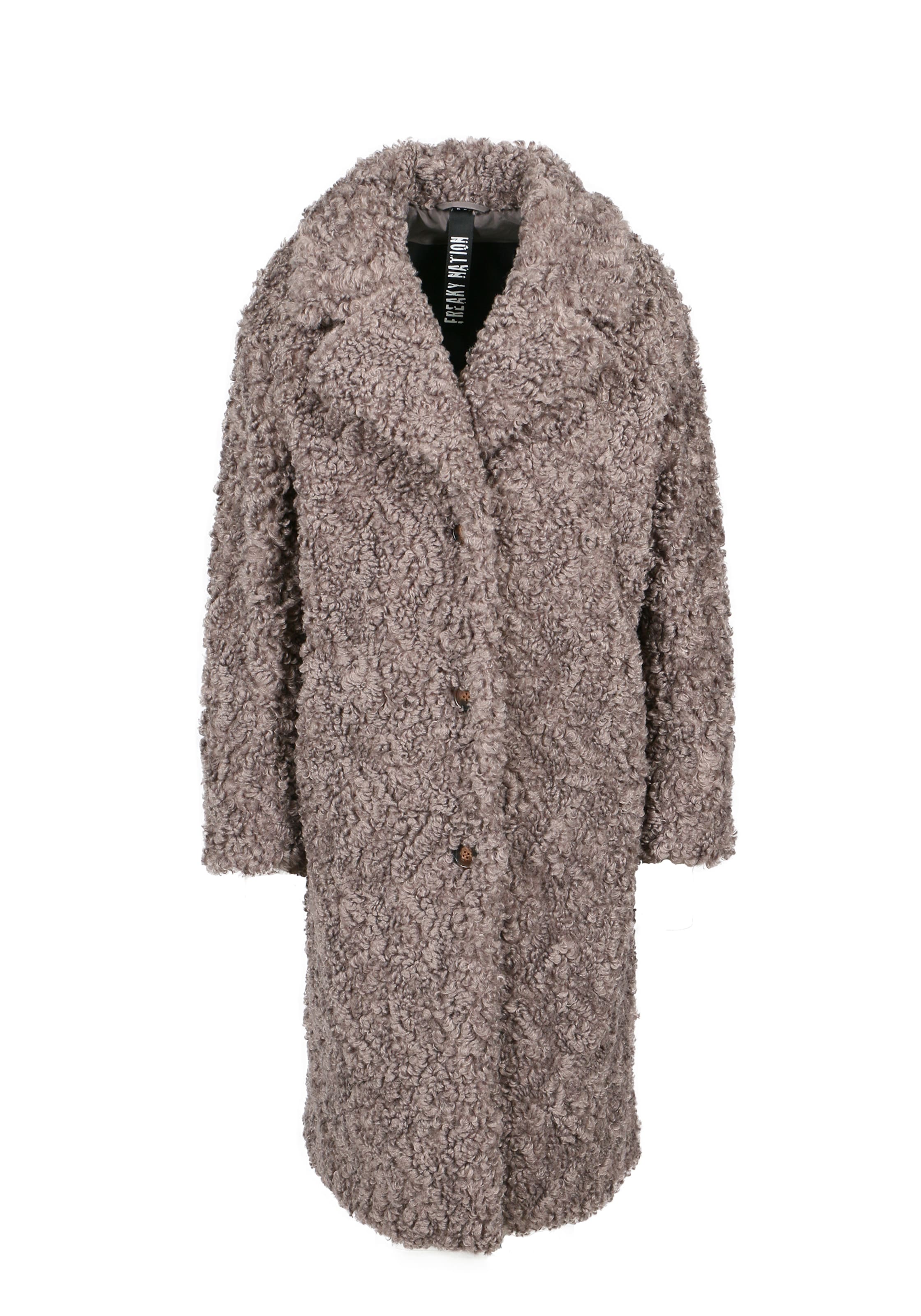 pelēks FREAKY NATION Ziemas mētelis 'Mood': no priekšpuses