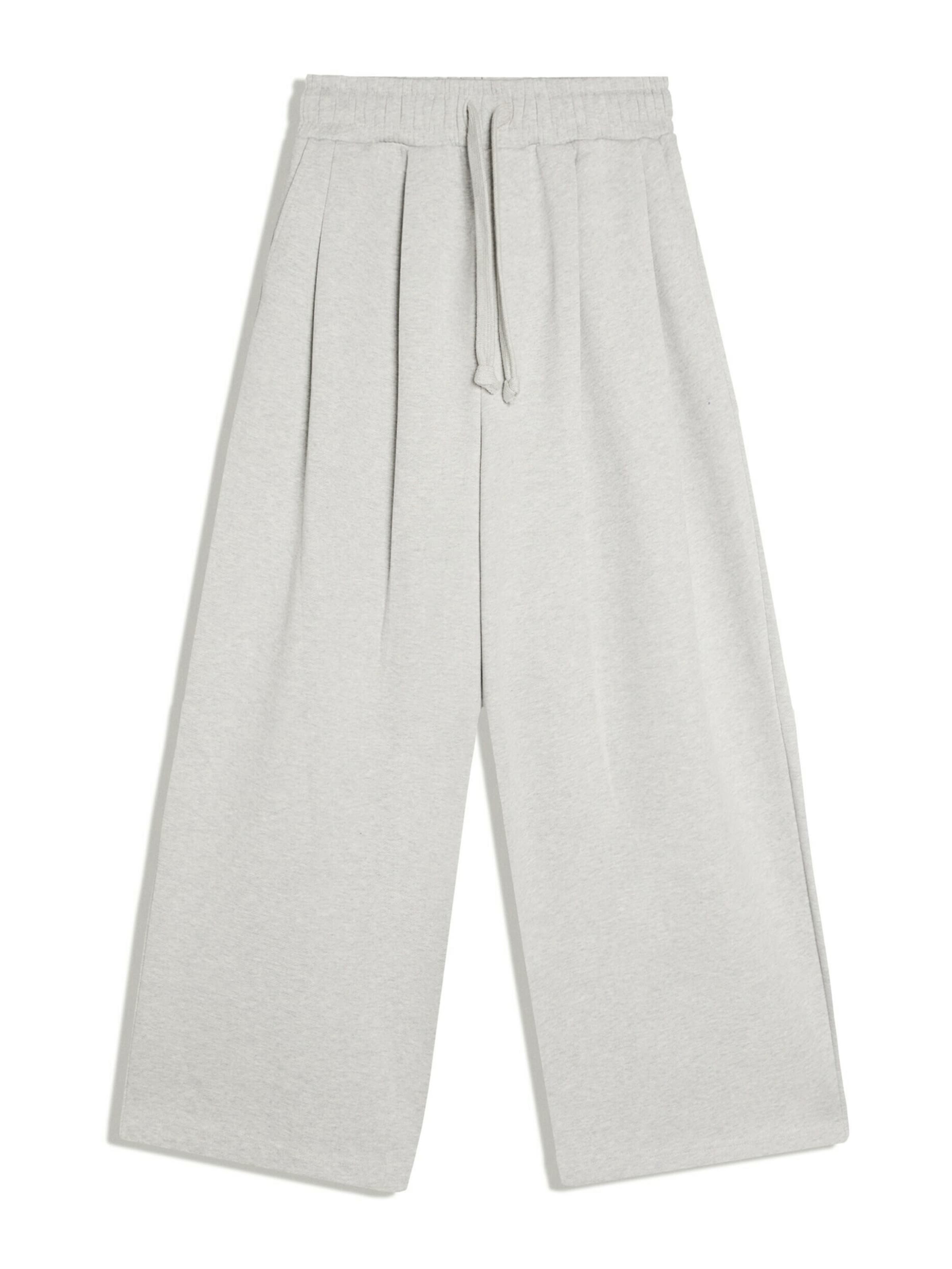 Wide Leg Pantalon à pince Bershka en gris : devant