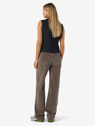 Noisy may - Pierna ancha Pantalón 'NMYOLANDA' en marrón