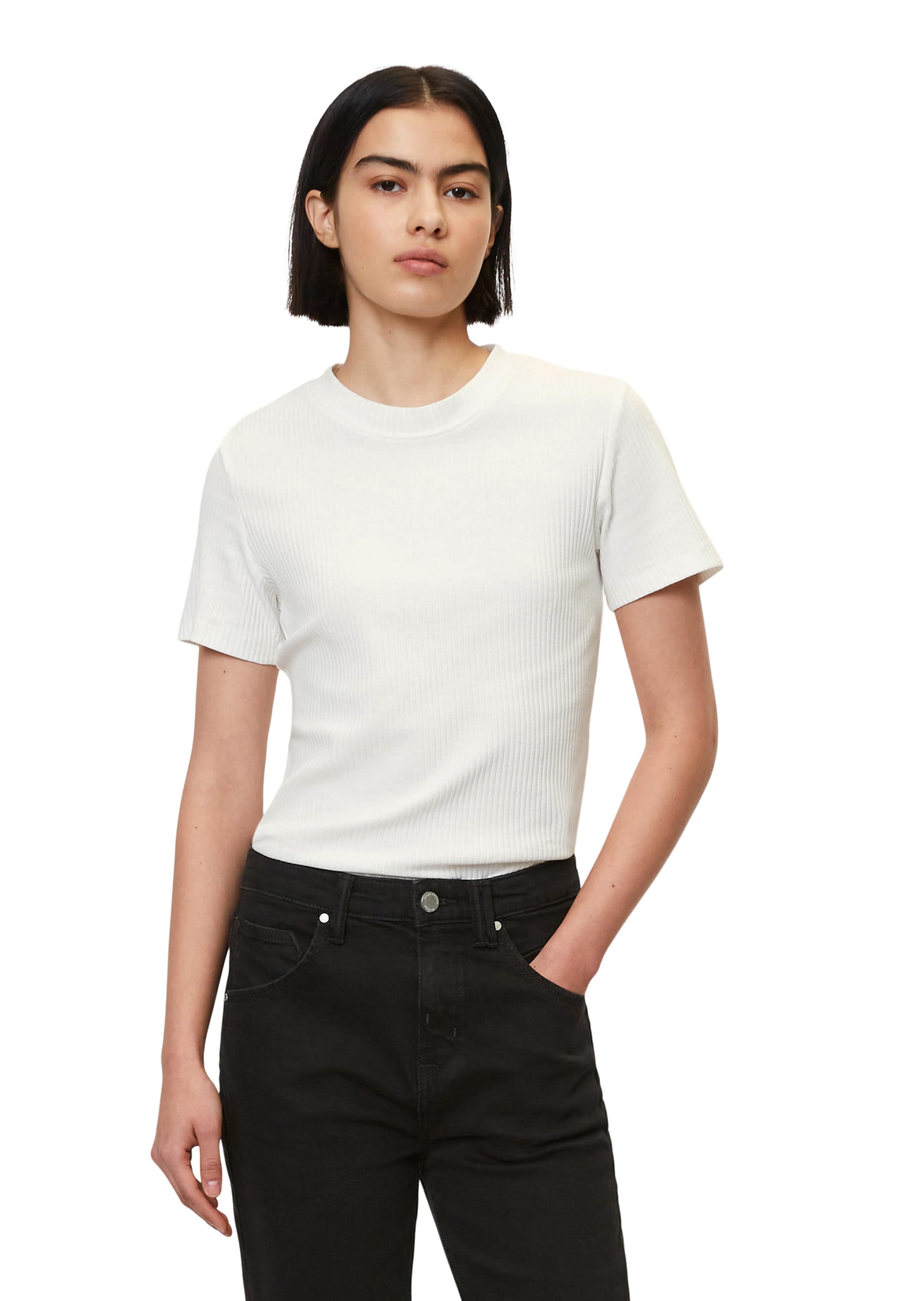 Marc O'Polo Shirt in Wit: voorkant