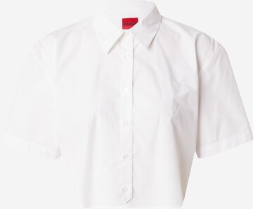 HUGO - Blusa 'Enovia' en blanco: frente