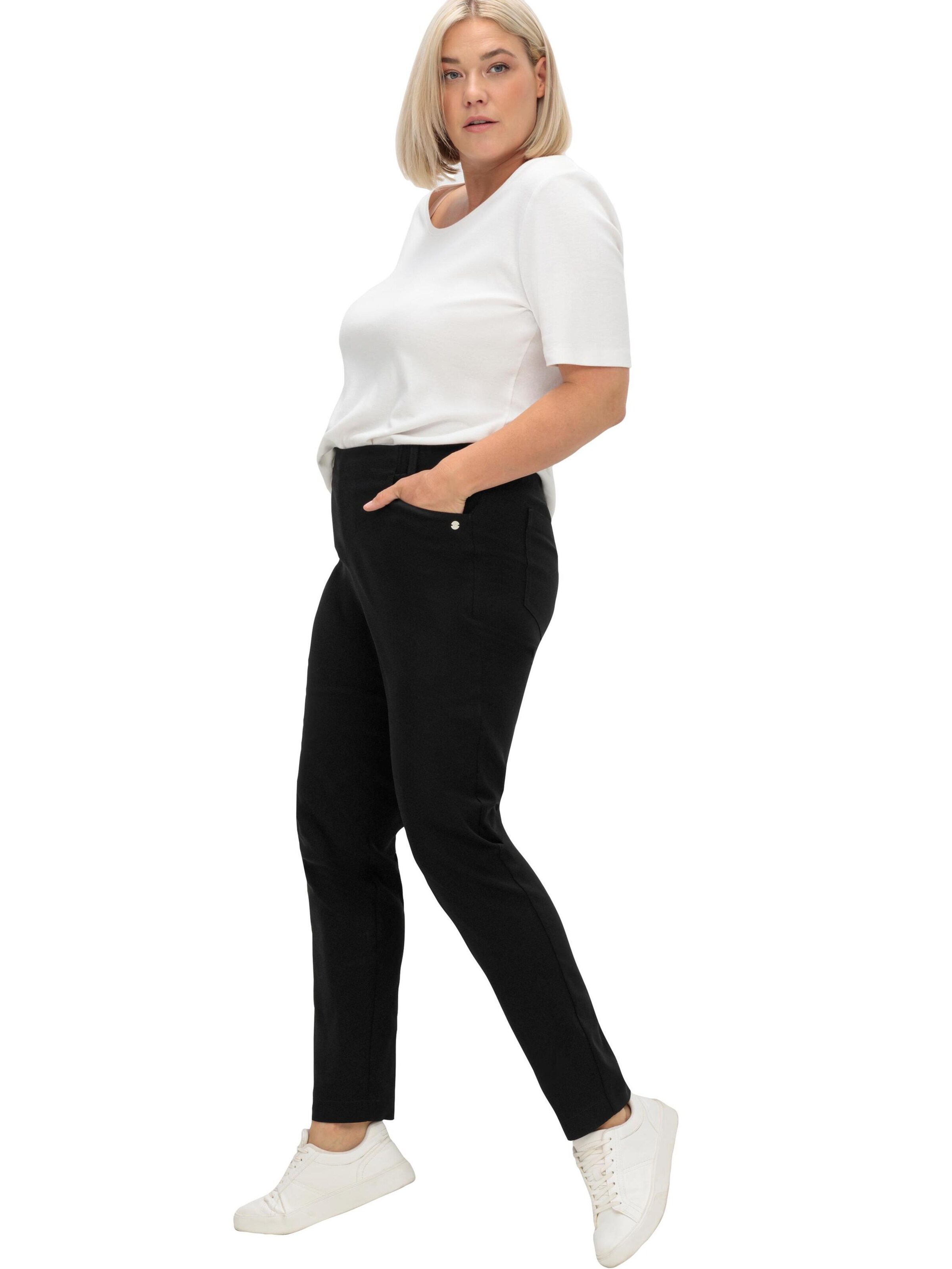 Coupe slim Pantalon SHEEGO en noir