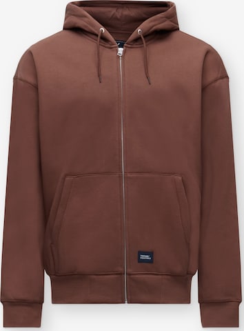 Veste de survêtement 'Norton' Vintage Industries en marron : devant