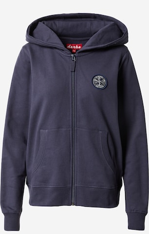 Derbe Zip-Up Hoodie 'Seehase' in Blue: front