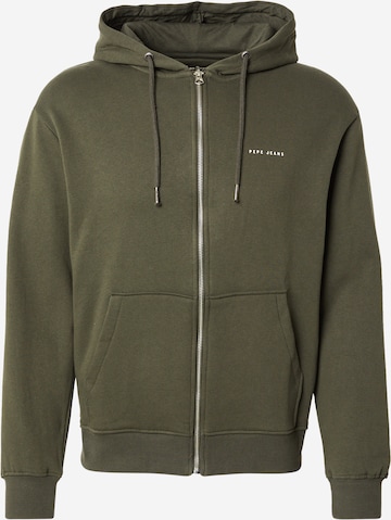 Pepe Jeans Sweatjacke in Grün: Vorderseite