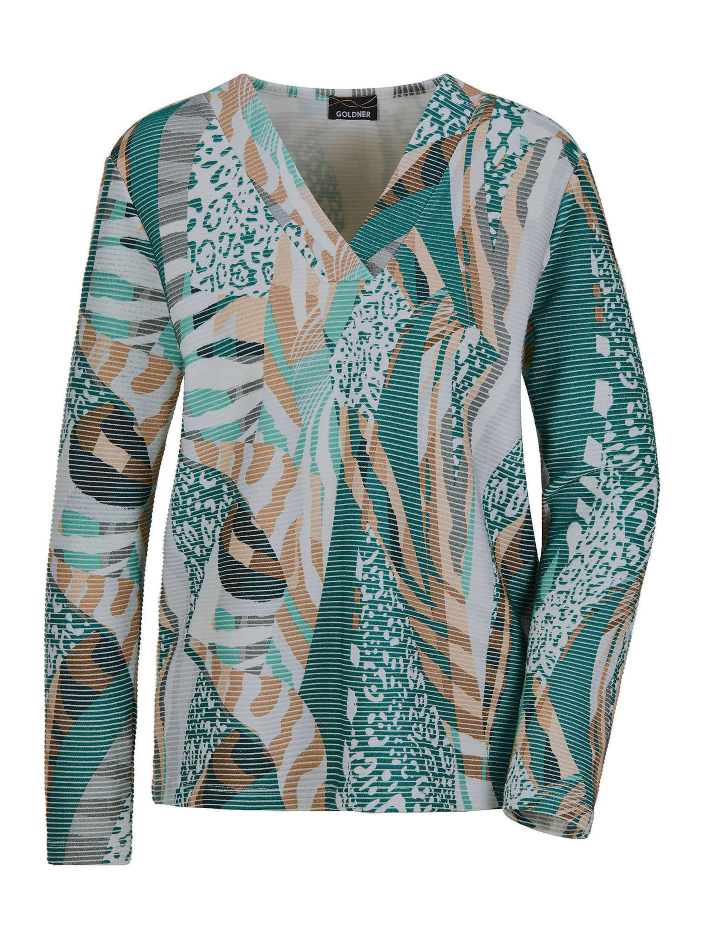 Goldner Shirt in Grün: Vorderseite