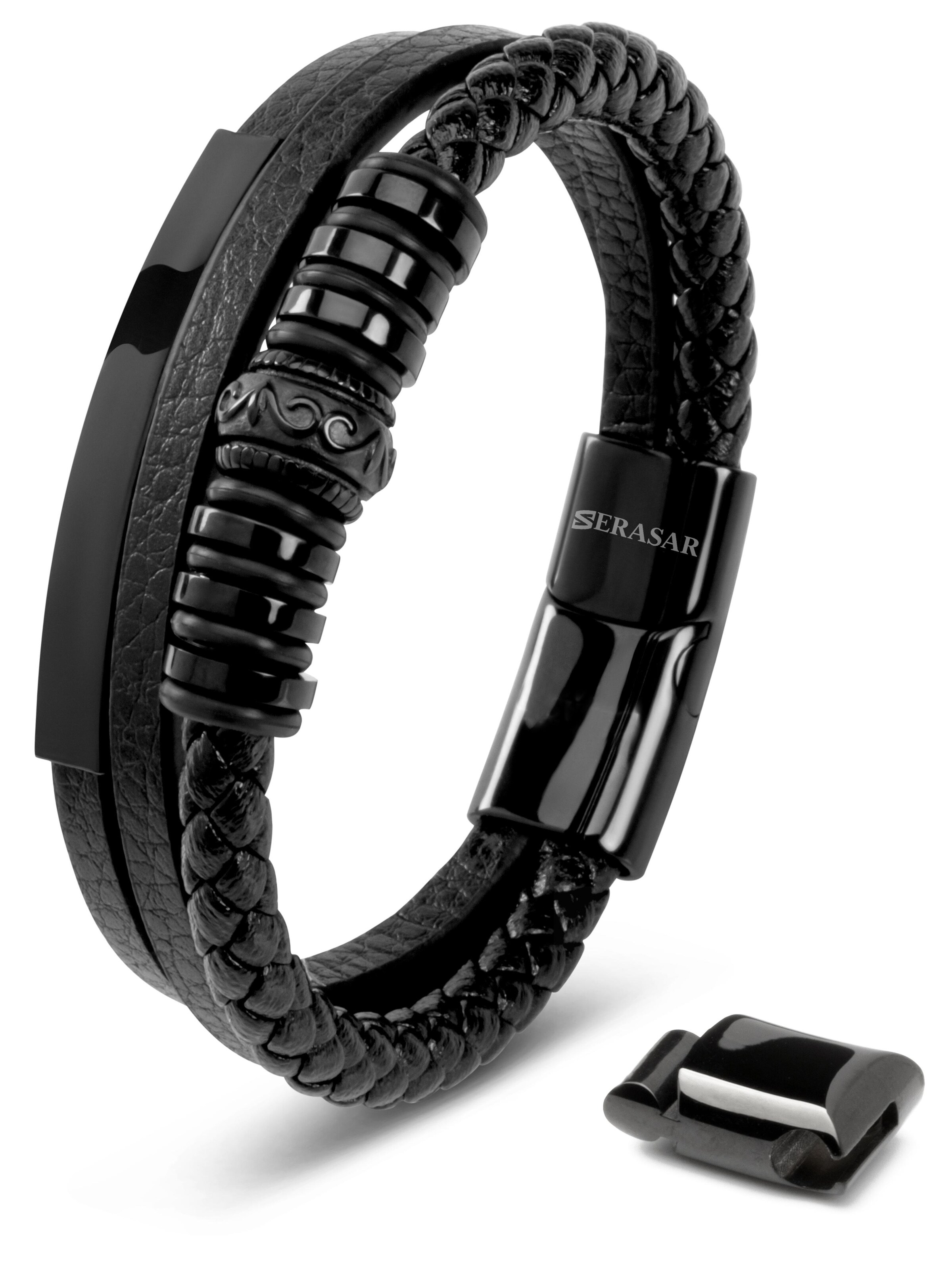 Bracelet 'Shine' SERASAR en noir : devant