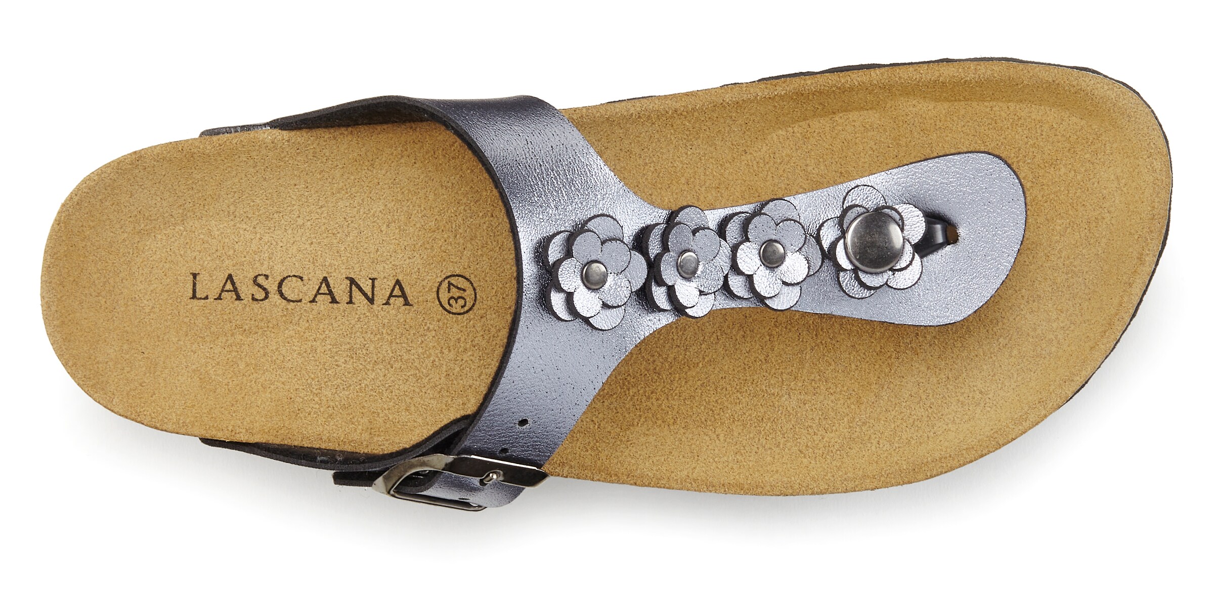 LASCANA T-Bar Sandals in Silver