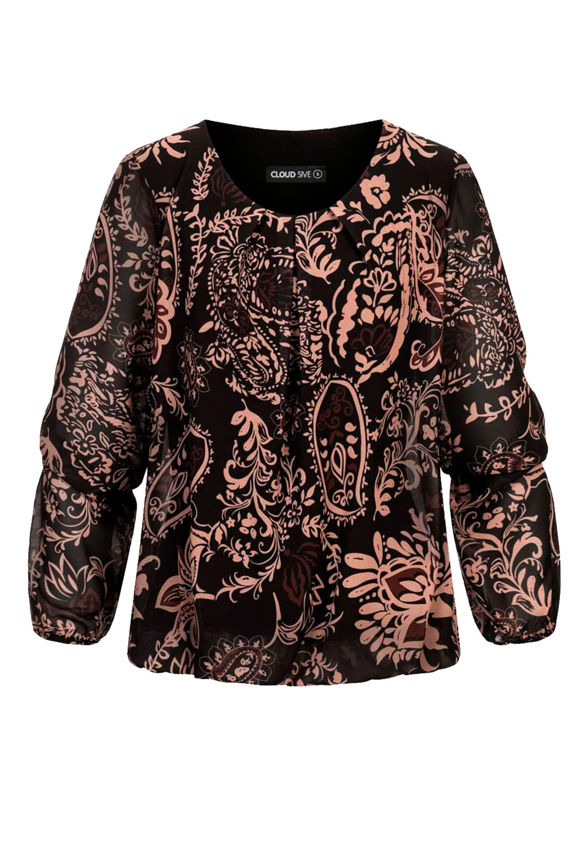Cloud5ive Bluse in Schwarz: Vorderseite
