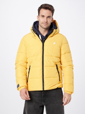 Superdry Winter Jacket in Yellow: front