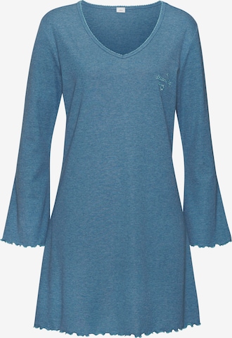 Camicia da notte di s.Oliver in blu: frontale