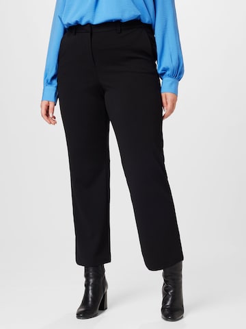 Vero Moda Curve regular Παντελόνι 'Zamira' σε μαύρο: μπροστά