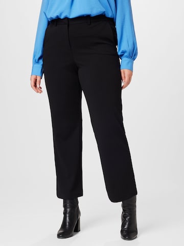 Vero Moda Curve Regular Broek 'Zamira' in Zwart: voorkant