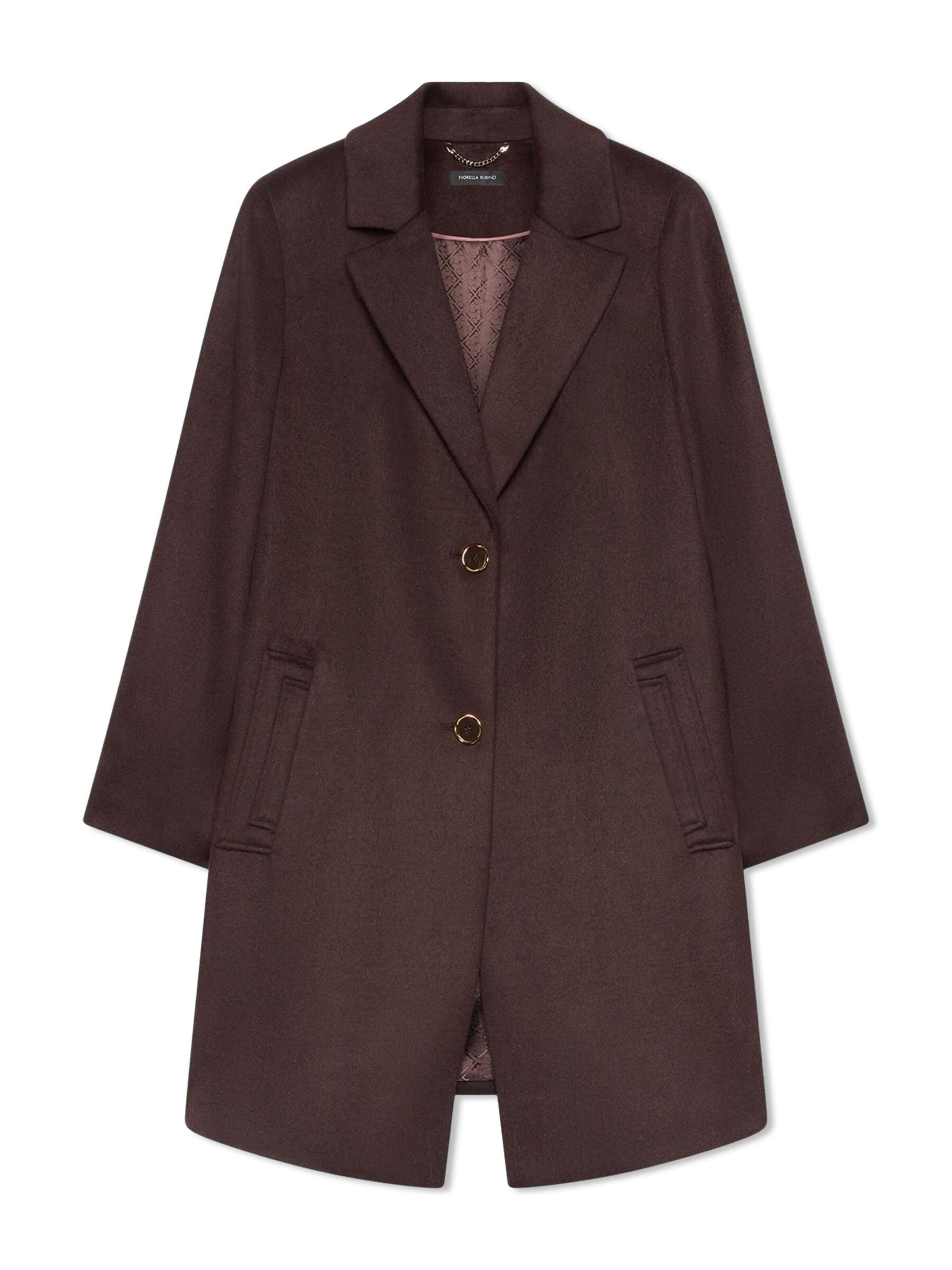 Cappotto di mezza stagione di Fiorella Rubino in marrone: frontale