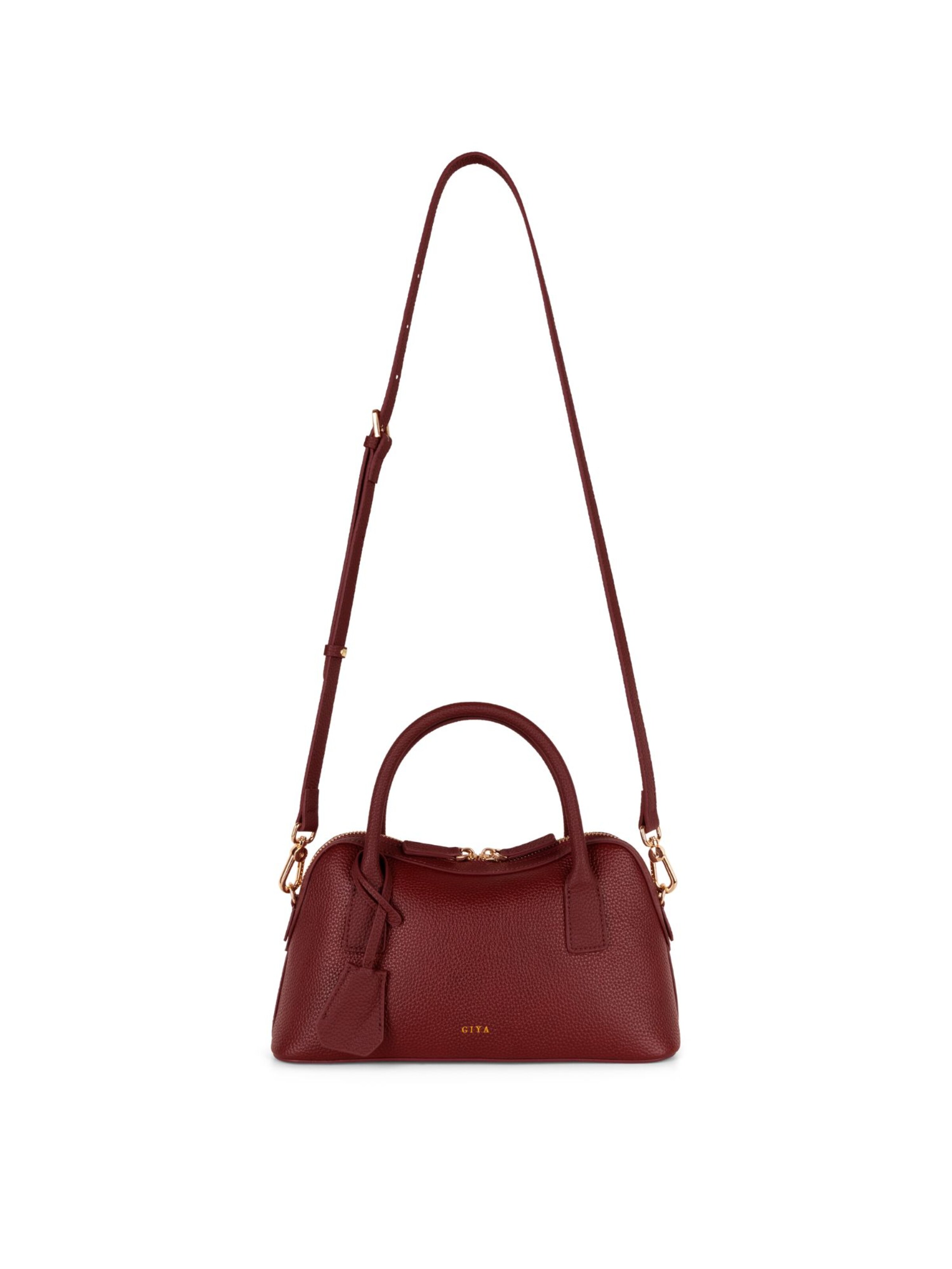GIYA Amsterdam Handbag 'The Noni bag - burgundy red' in Red