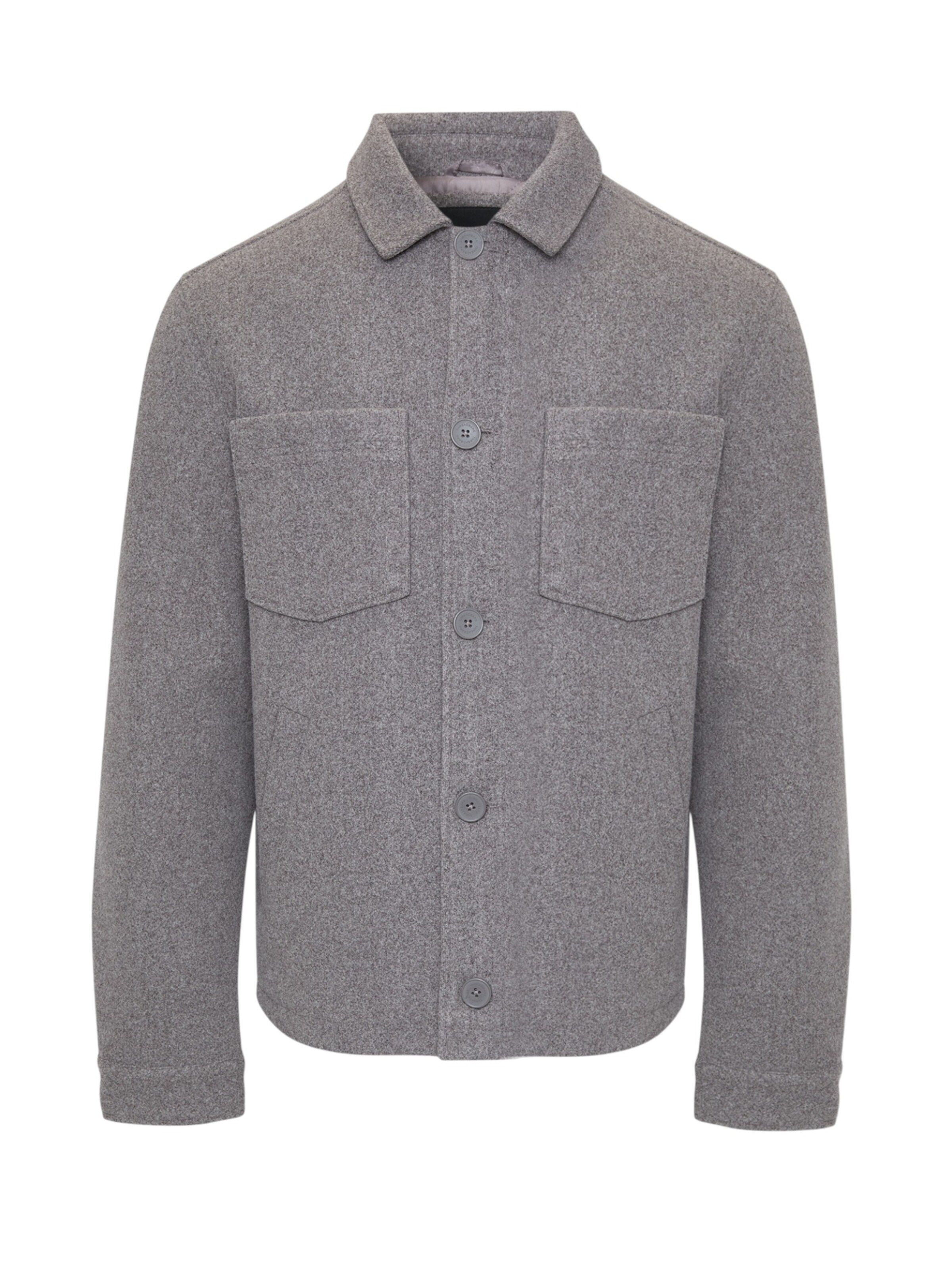 Threadbare Jacke 'Santo' in Grau: Vorderseite