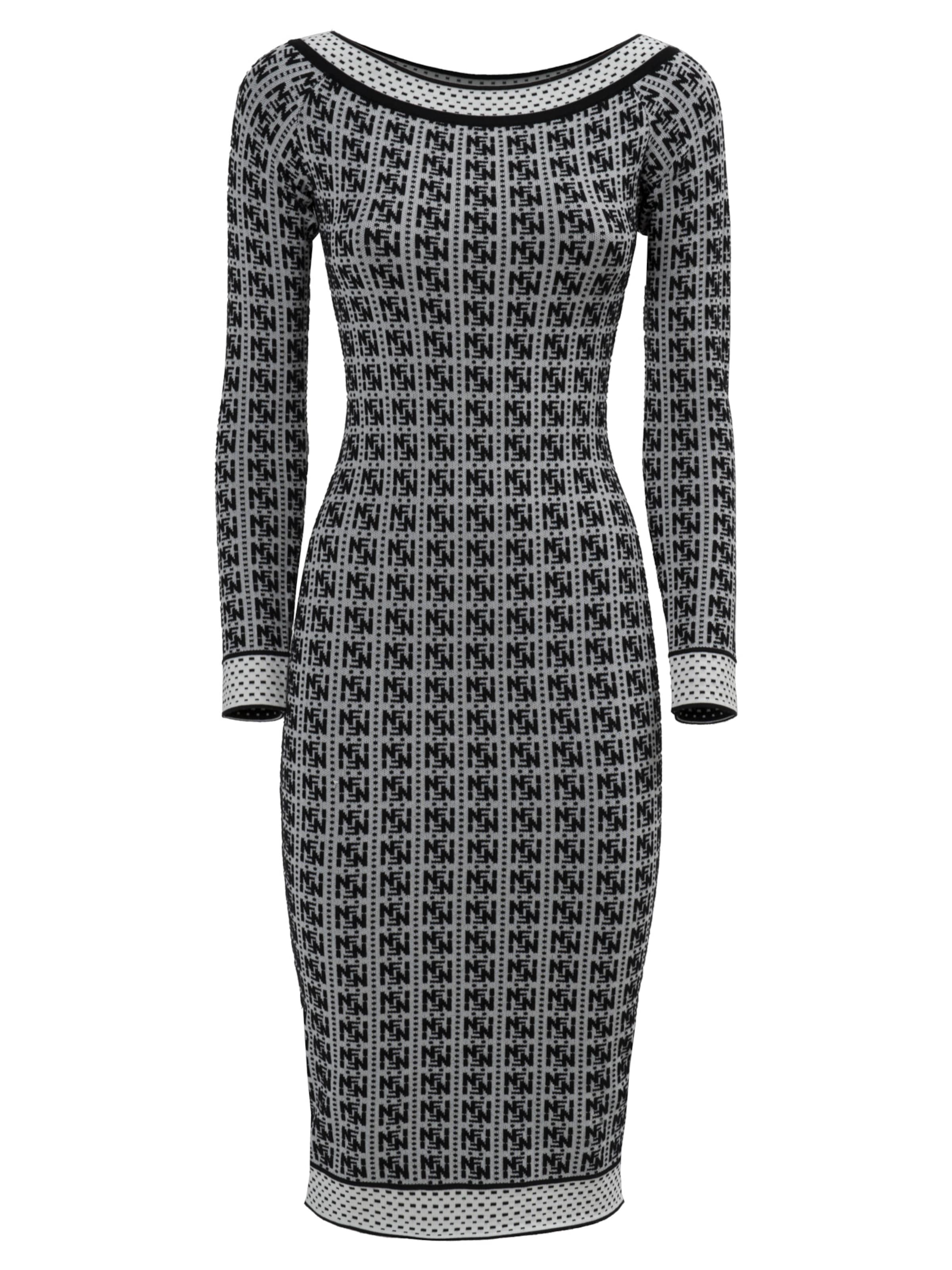 Influencer Strickkleid in Grau: Vorderseite