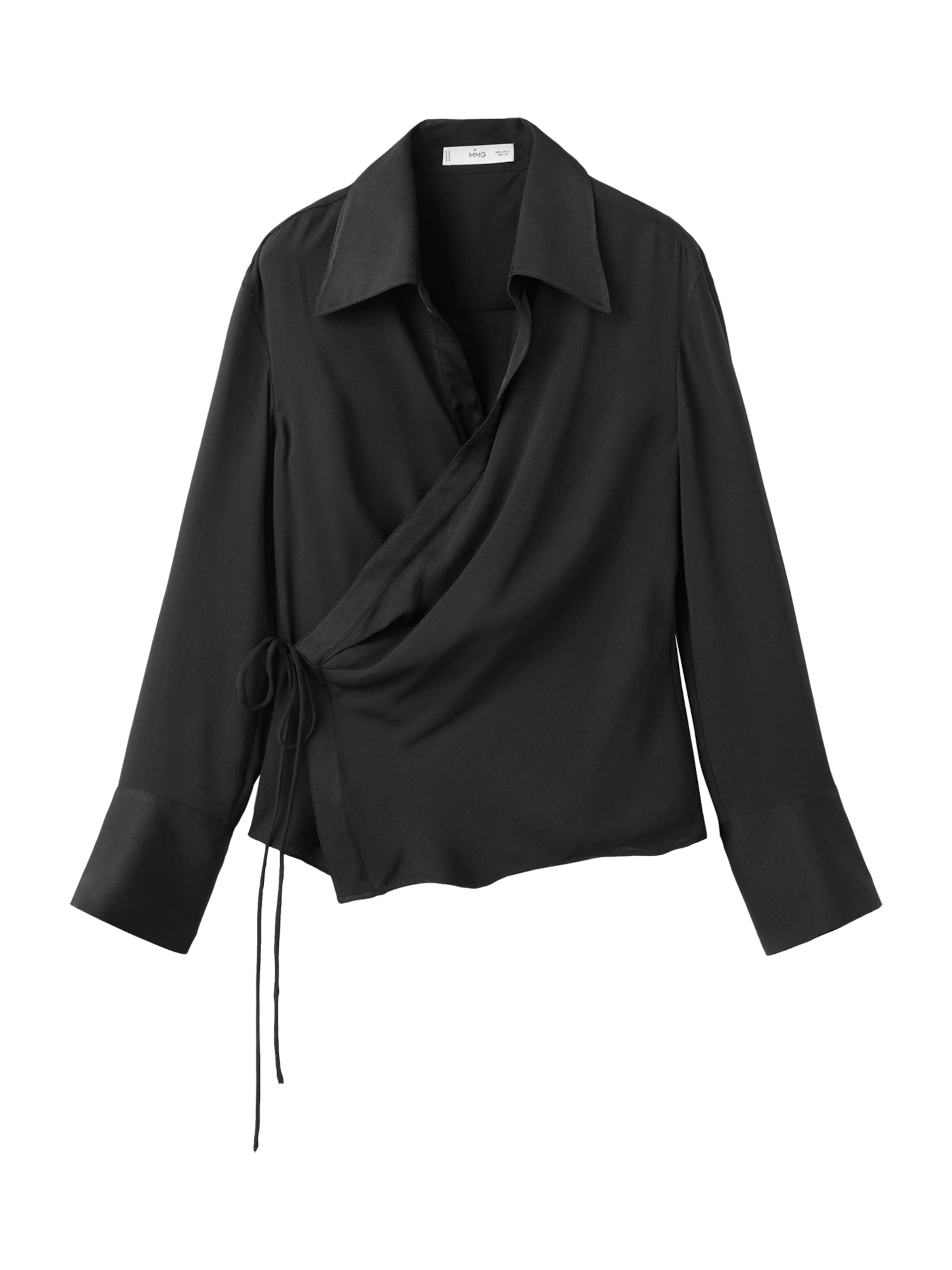 MANGO Blus 'RIDER' i svart: framsida