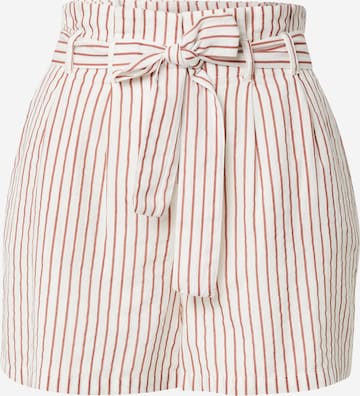 VERO MODA Loose fit Pleat-Front Pants 'HELI' in White: front