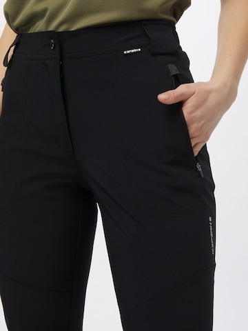 ICEPEAK Regular Outdoor Pants 'Doral' in Black
