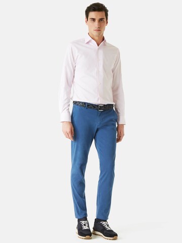 Boggi Milano Slimfit Kalhoty – modrá