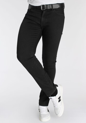 DELMAO Slimfit Jeans 'Reed' in Schwarz: Vorderseite