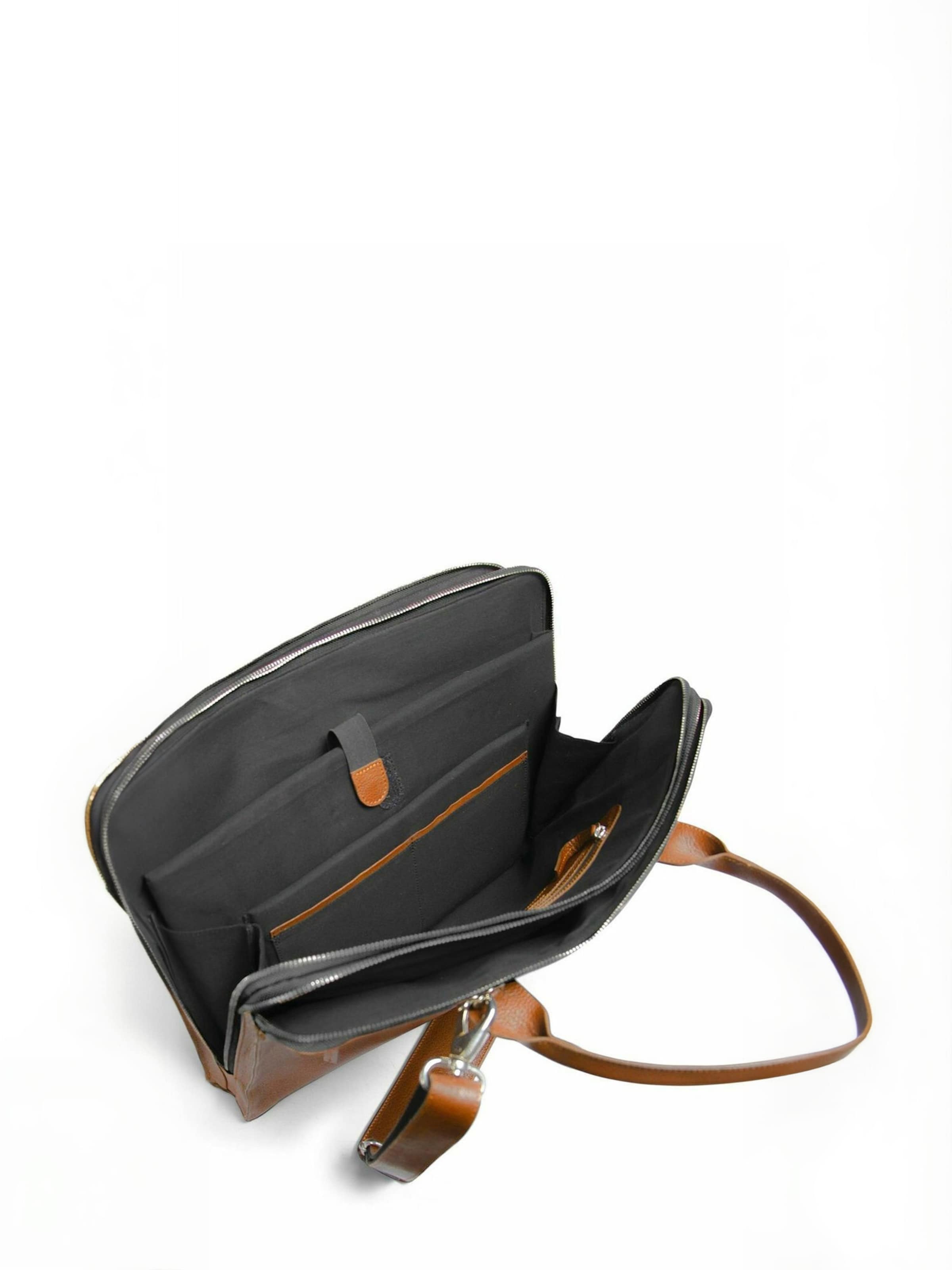 still Nordic - Cartera maletín 'Clean Brief 3 Room' en marrón