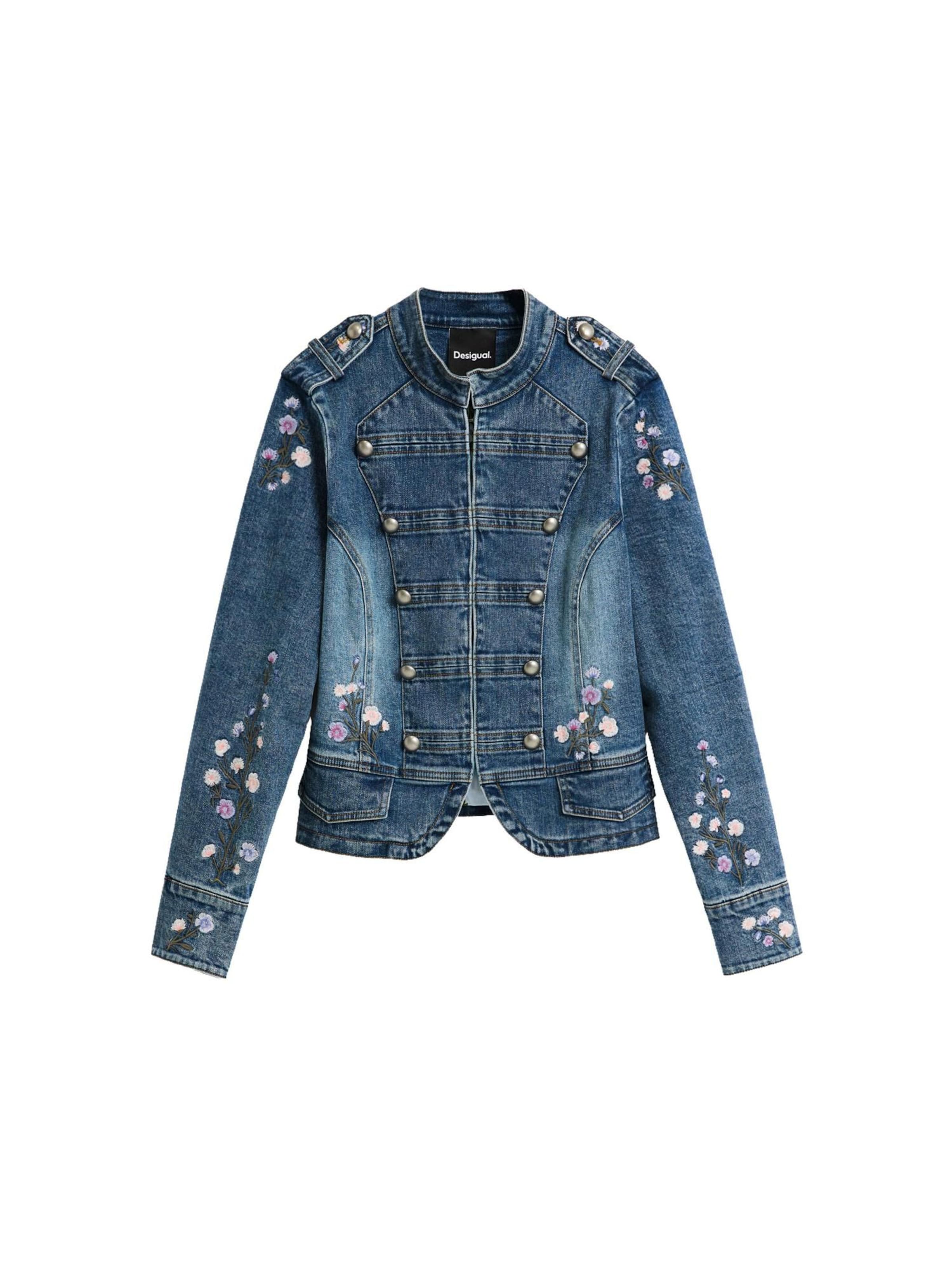 Desigual Демисезонная куртка в Синий: спереди
