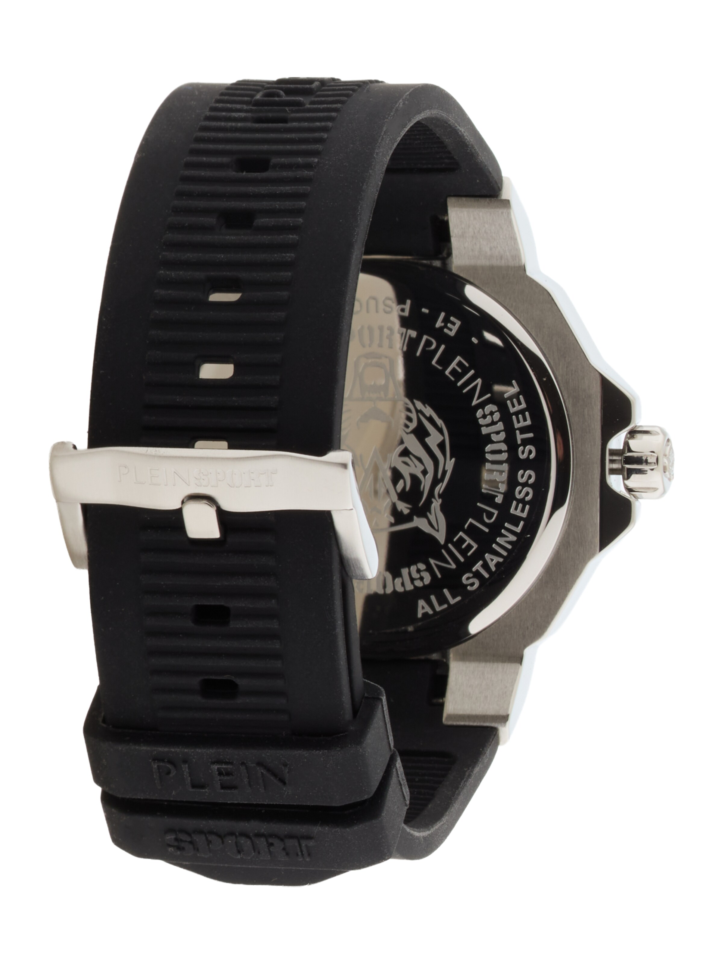Plein Sport Аналогов часовник в черно