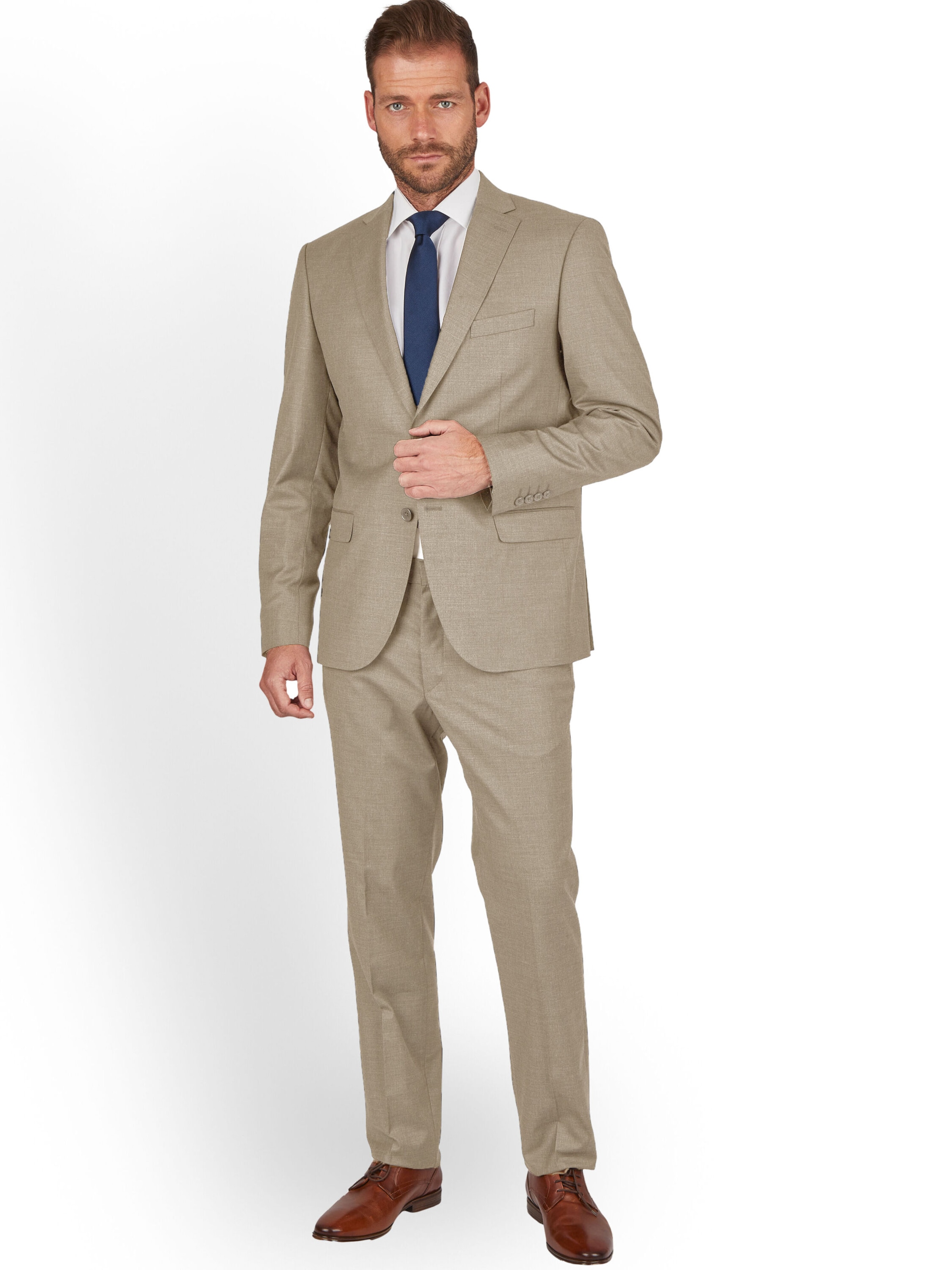 Steffen Klein Regular Suit in Beige: front