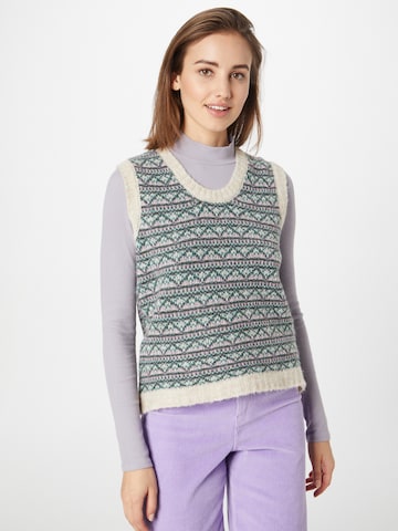 ICHI Sweater 'POVOKE' in White: front