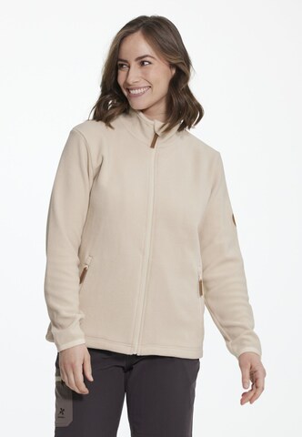 Gipfelglück Athletic Fleece Jacket 'Ines' in Beige: front