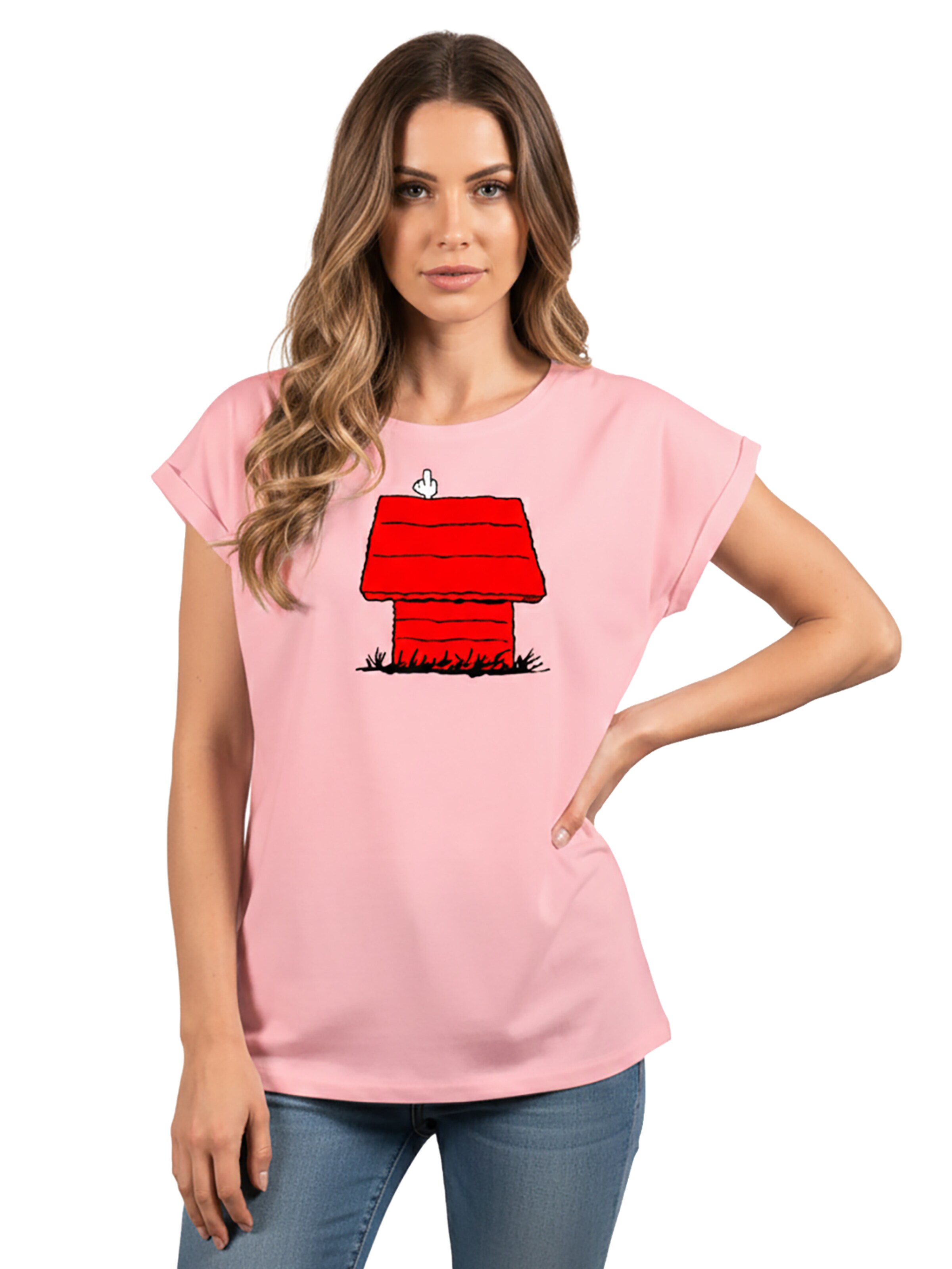 MAKAYA Shirt 'Dog House' in Pink: front