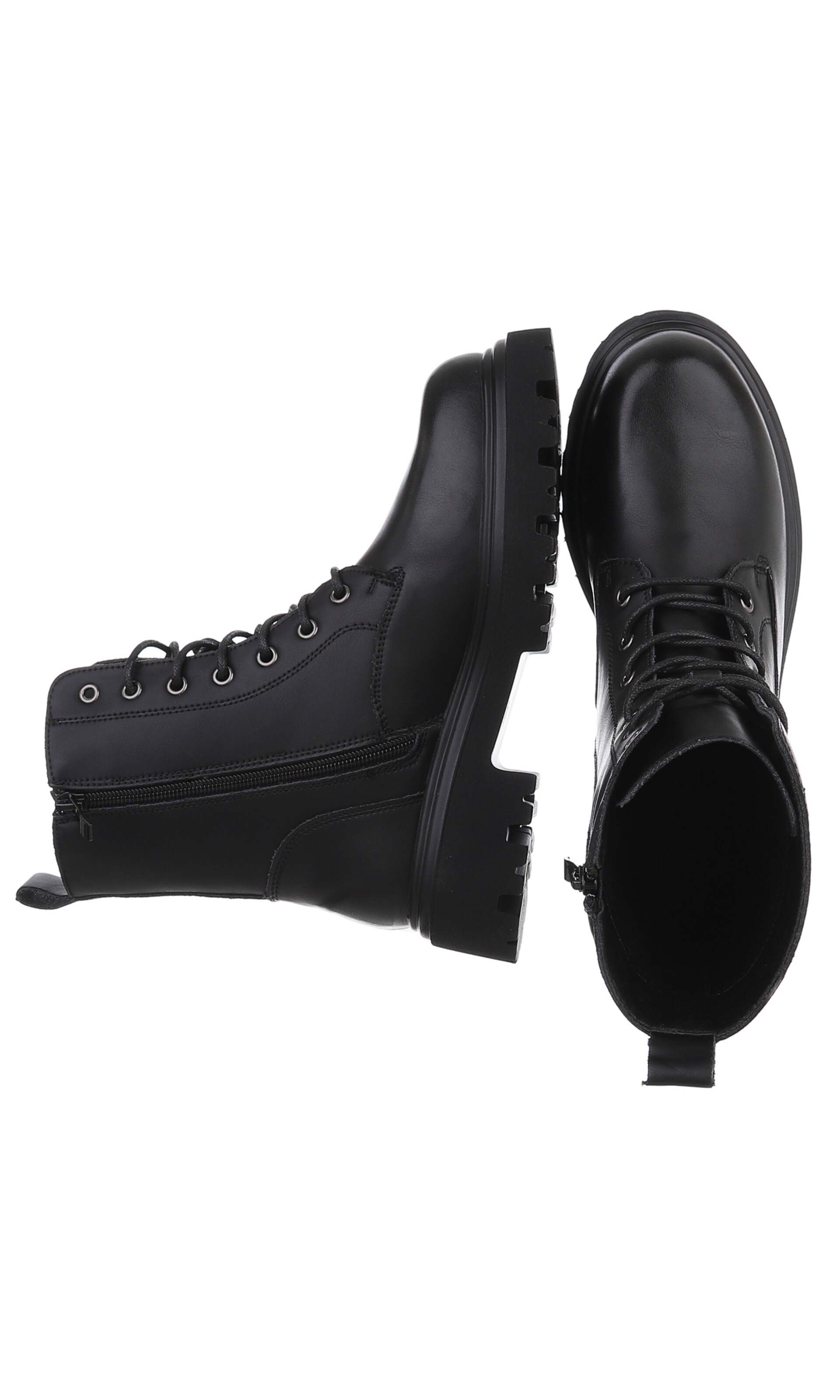 Ital Design Damen Stiefel High Heel - Blockabsatz Stiefeletten 11 Cm