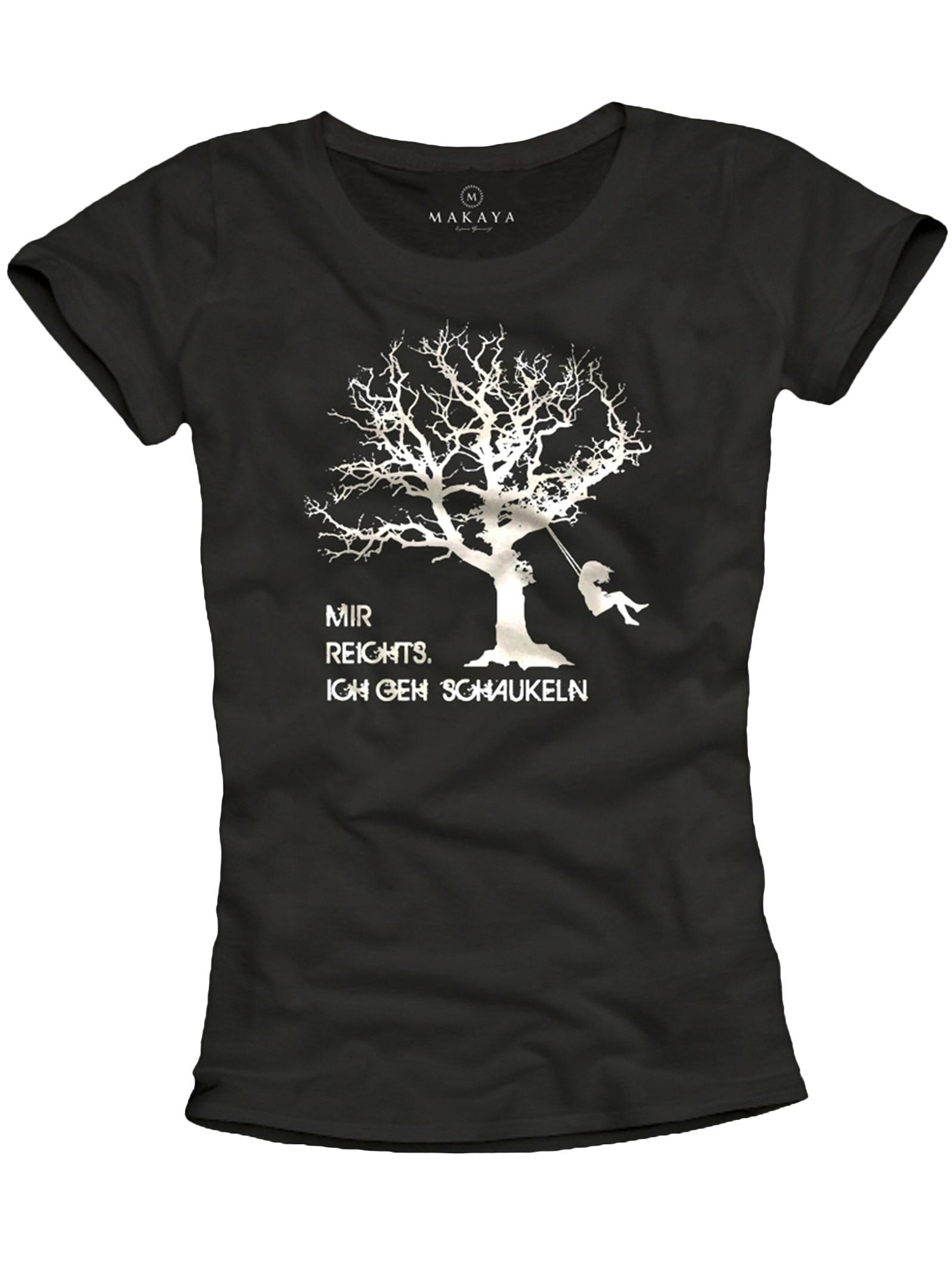 MAKAYA Shirt 'Schaukeln' in Black: front