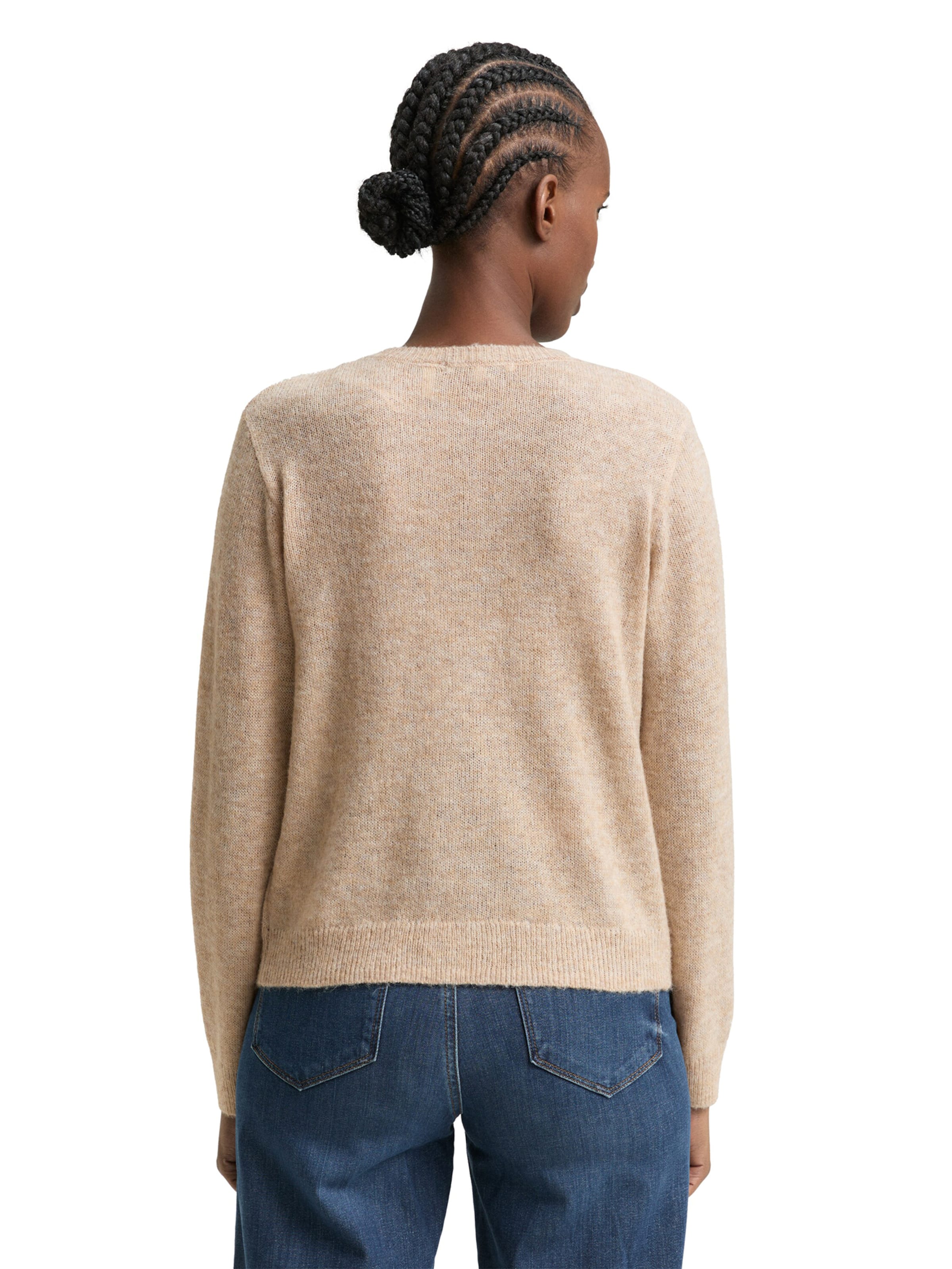 TOM TAILOR DENIM Вязаная кофта в Бежевый