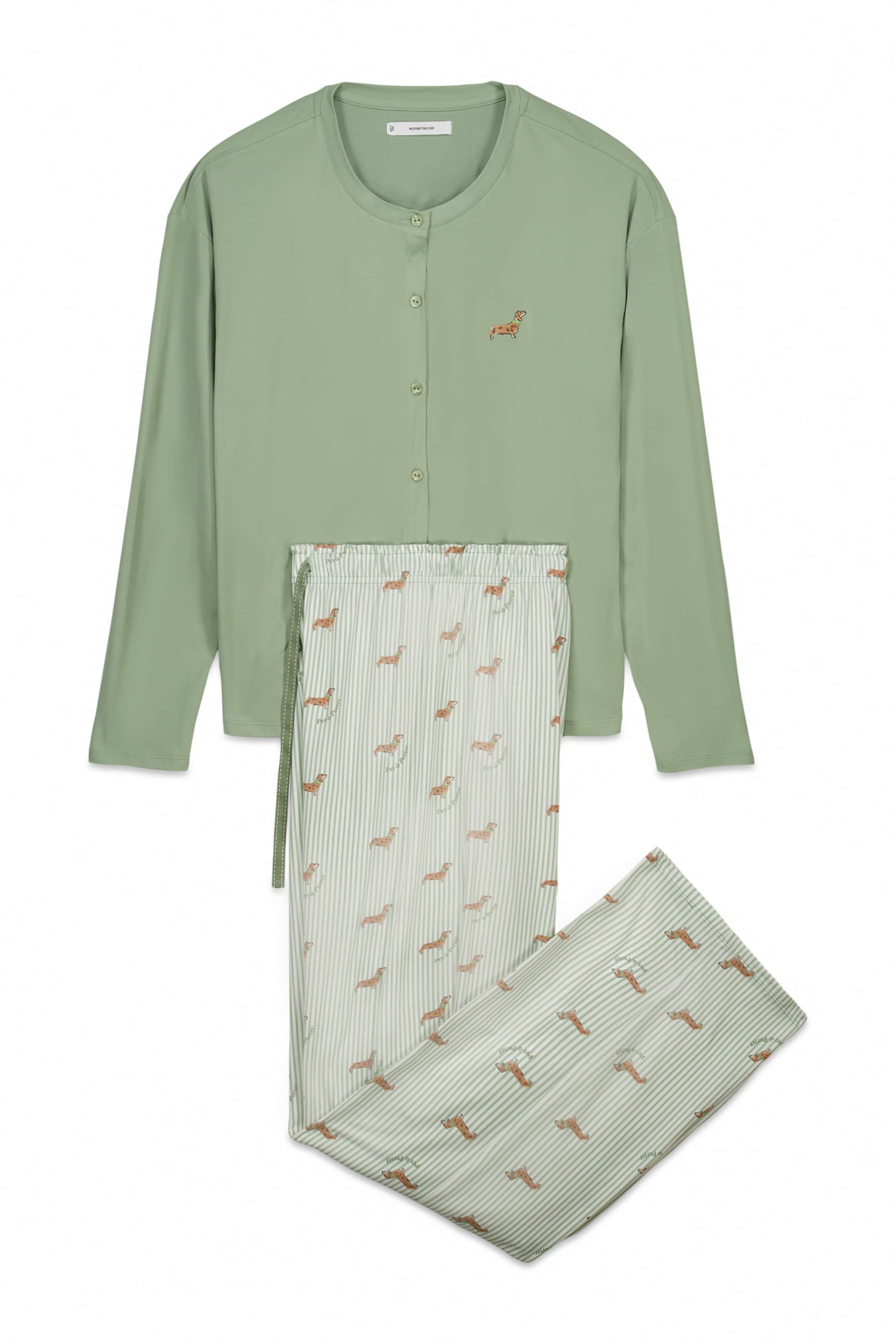 Pyjama Women' Secret en vert : devant