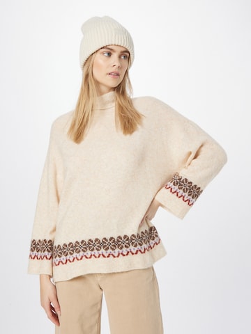 Cream Sweater 'Fairy' in Beige: front