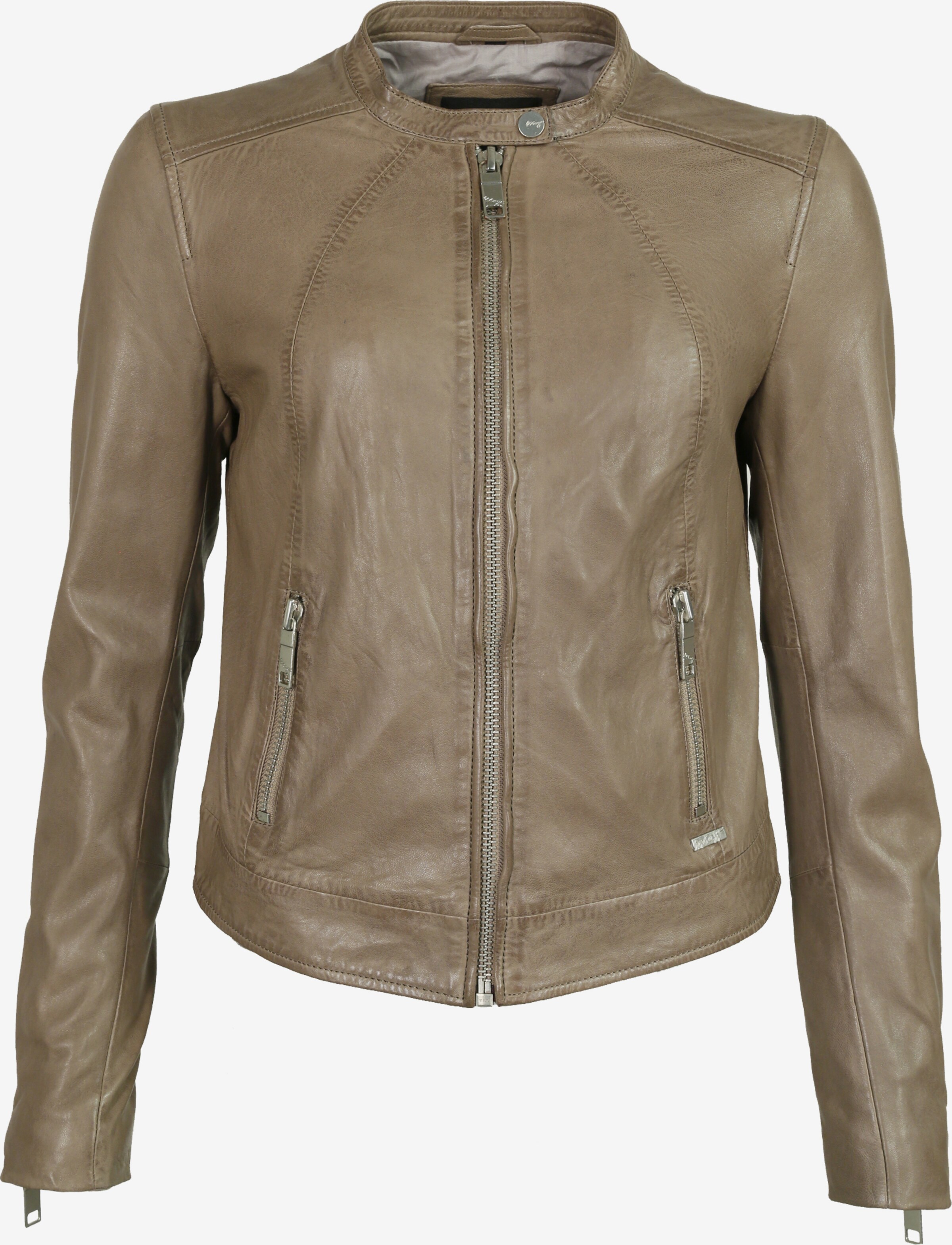 Maze Bikerjacke mit coolen Zippern ' Grenada ' in Braun | ABOUT YOU