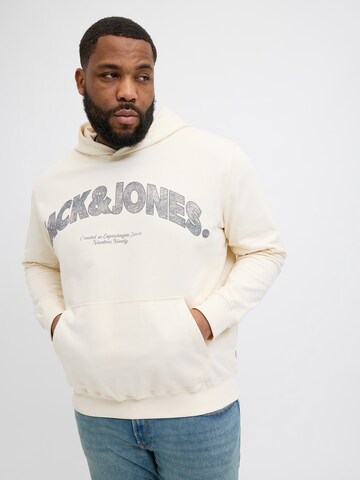 Felpa 'JORAlmeria' di Jack & Jones Plus in bianco